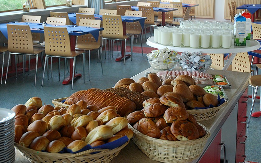 luchttafe in het restaurant van Ecomare