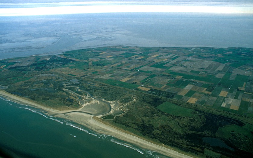 Offene Verbindung des Slufter mit dem Meer