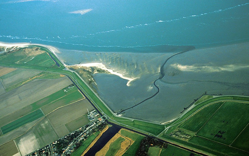 Luftbild vom Watt bei De Cocksdorp (Foto: Foto Fitis)