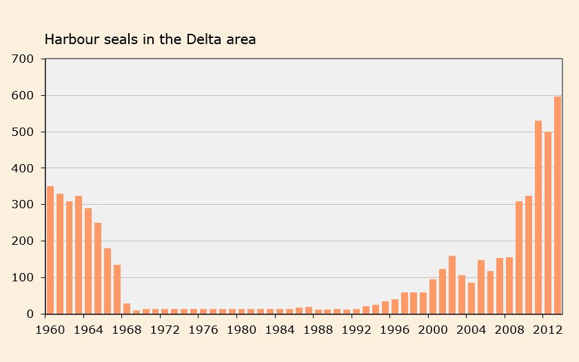 Graph harbour seal in delta region (© Ecomare)