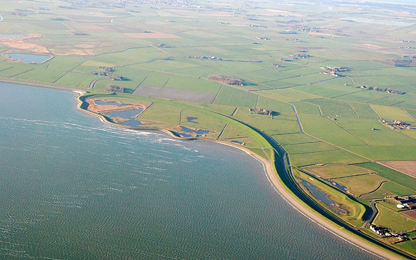 Brakwatergebied Zandkes vanuit de lucht