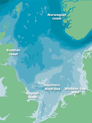 Map of the North Sea