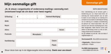 Mijn eenmalige gift - handmatig